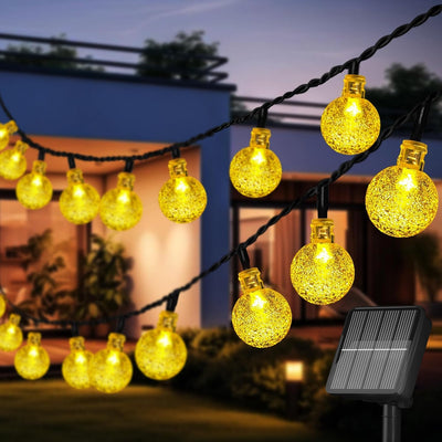 Guirnalda LED solares impermeables 36pies 8modos decoración jardín
