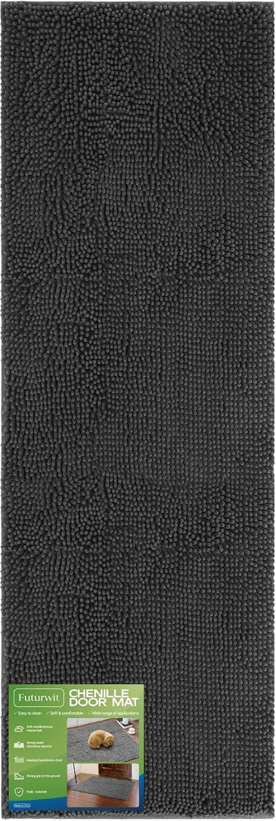 Tapete puerta perro chenilla absorbente 72x24pulg lavable