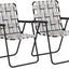 Silla plegable para patio y playa con reposabrazos set 2