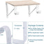 4 Soportes Barra Armario 10.9x12.3" Blanco