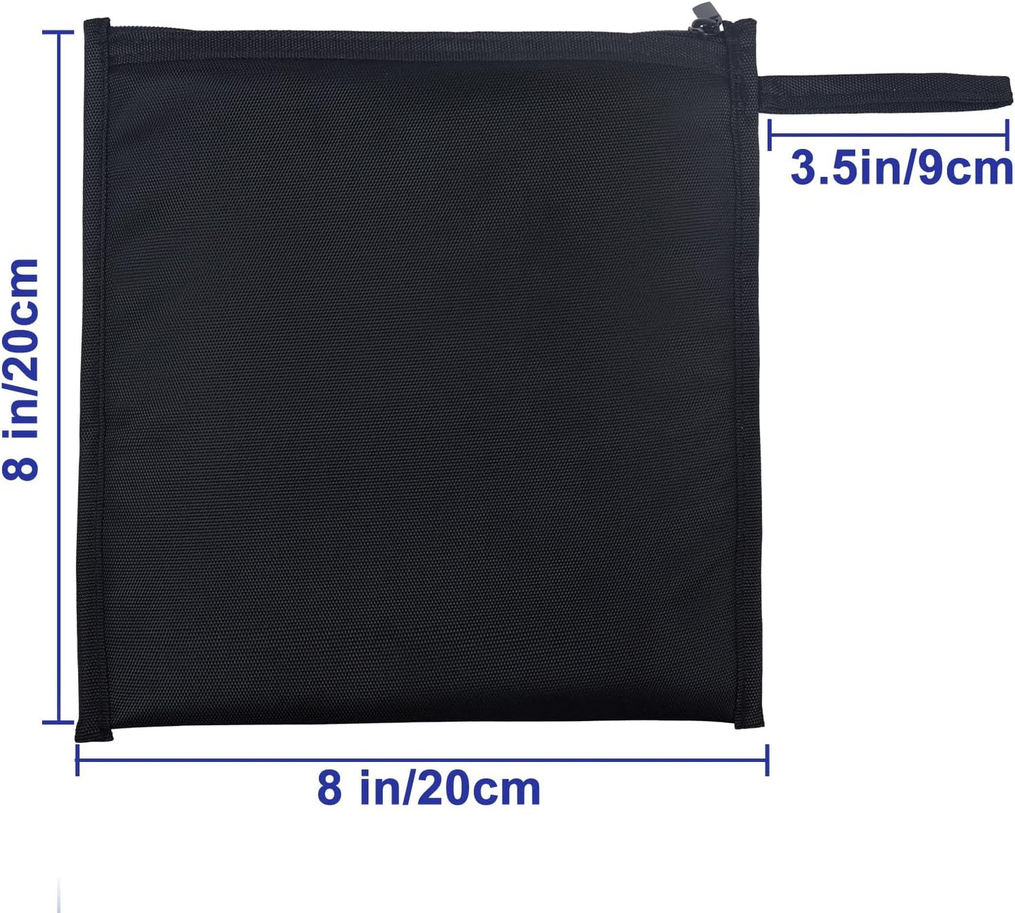 Bolsas reutilizables almuerzo aisladas 4 pzas negro