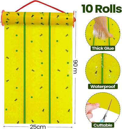 Trampas adhesivas para moscas cintas voladoras
