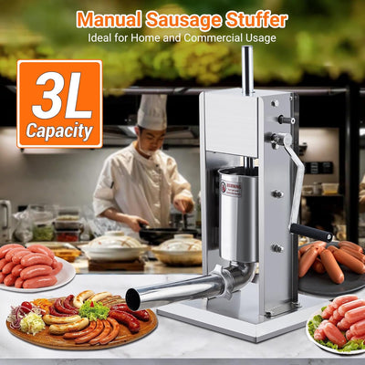 Embutidora salchichas acero inox 4 tubos doble velocidad