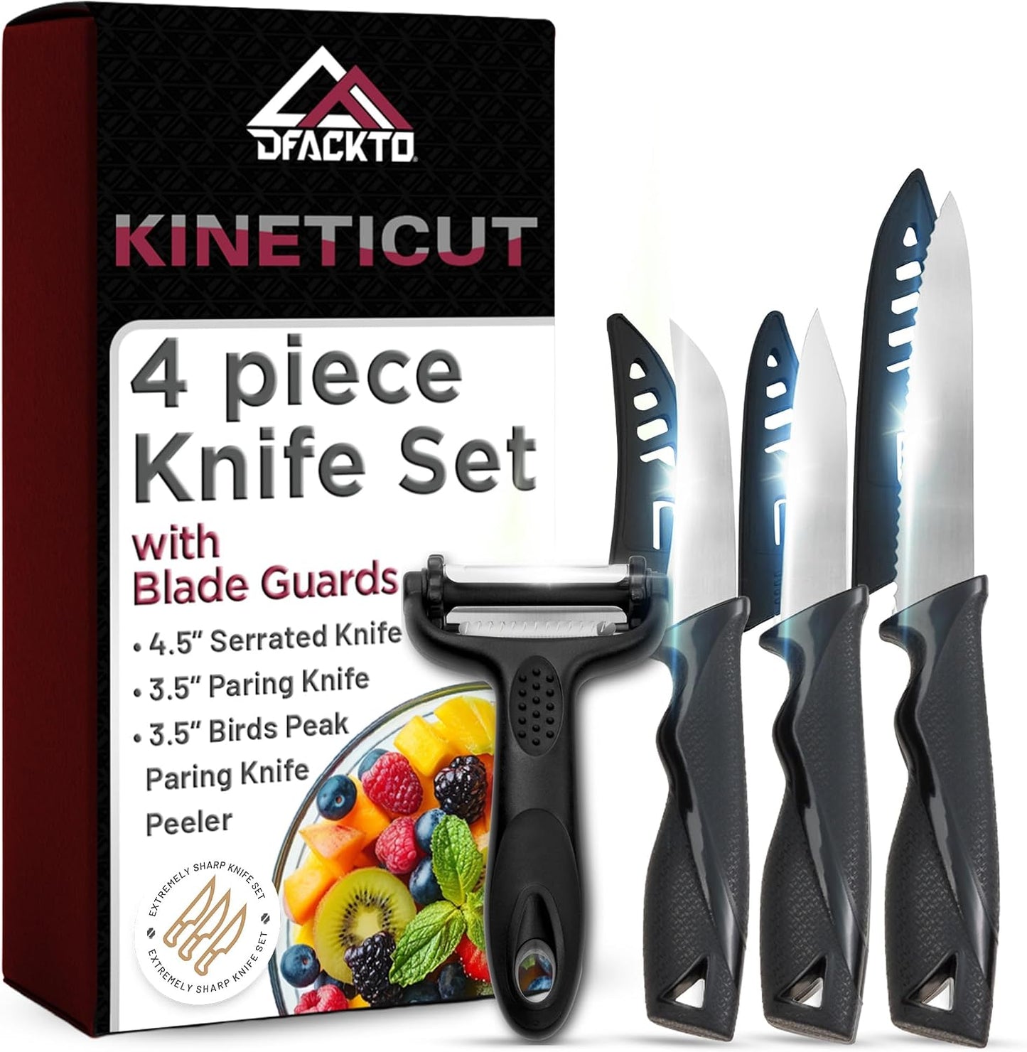 Set 7 Cuchillos Acero Inox Apta Lavavajillas Con Pelador