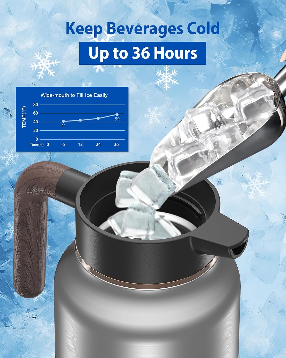 Jarra térmica acero inox 70oz para café té agua