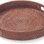 Bandeja ratán redonda 11.8pulg decorativa para mesa café