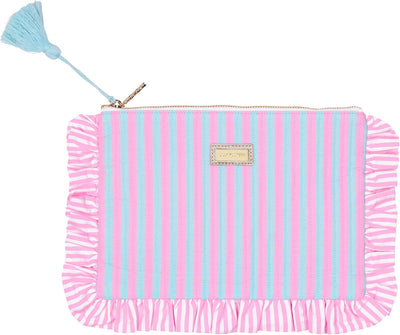 Bolsa con cremallera para maquillaje viaje rayas