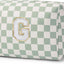 Bolsa maquillaje personalizada inicial G verde