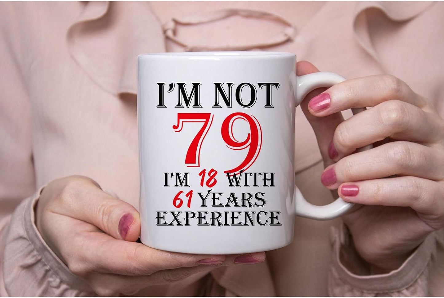 Taza café regalo cumpleaños 79 años mujer hombre