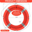 Anillo salvavidas 23" cuerda flotante 98.5ft