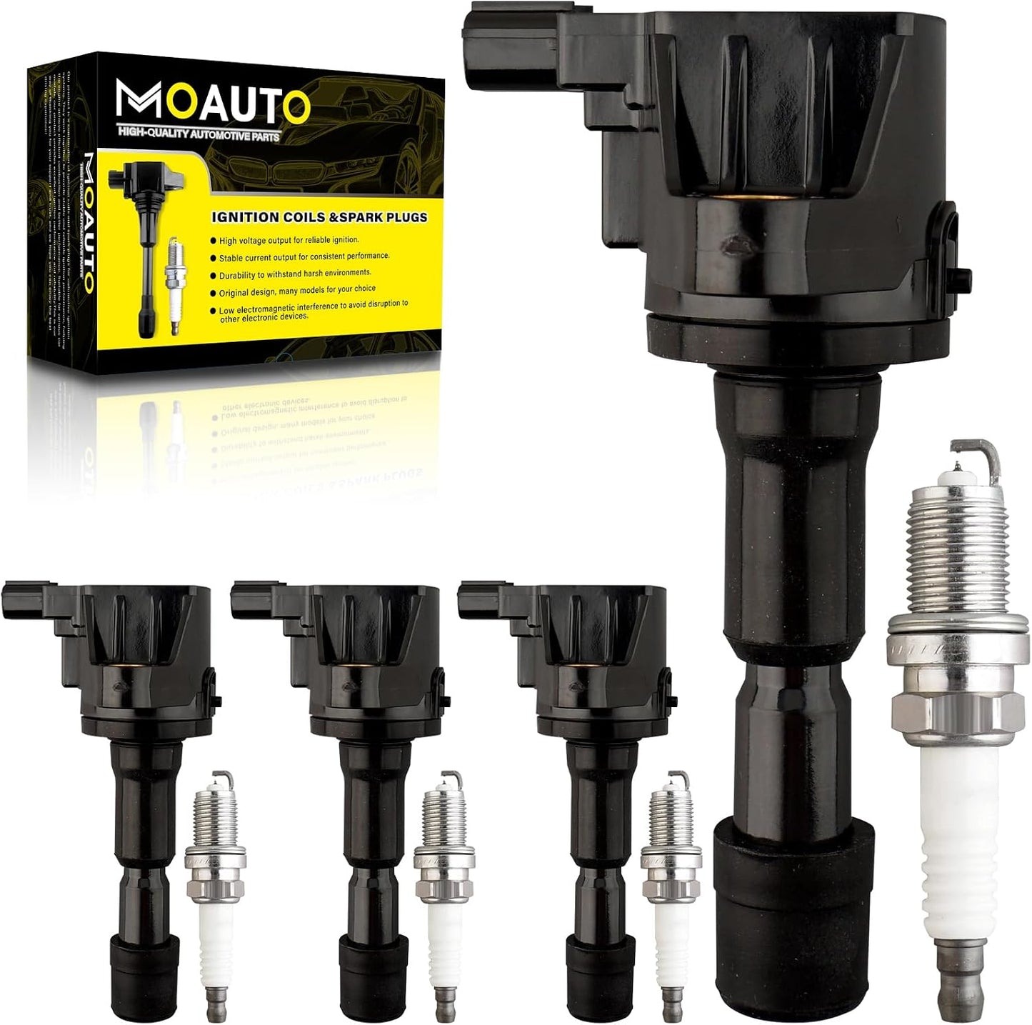 Set 4 bobinas y 4 bujías iridio comp Honda City