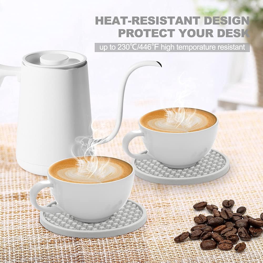 8 Pzas Posavasos Silicona Antiderrap Mesa