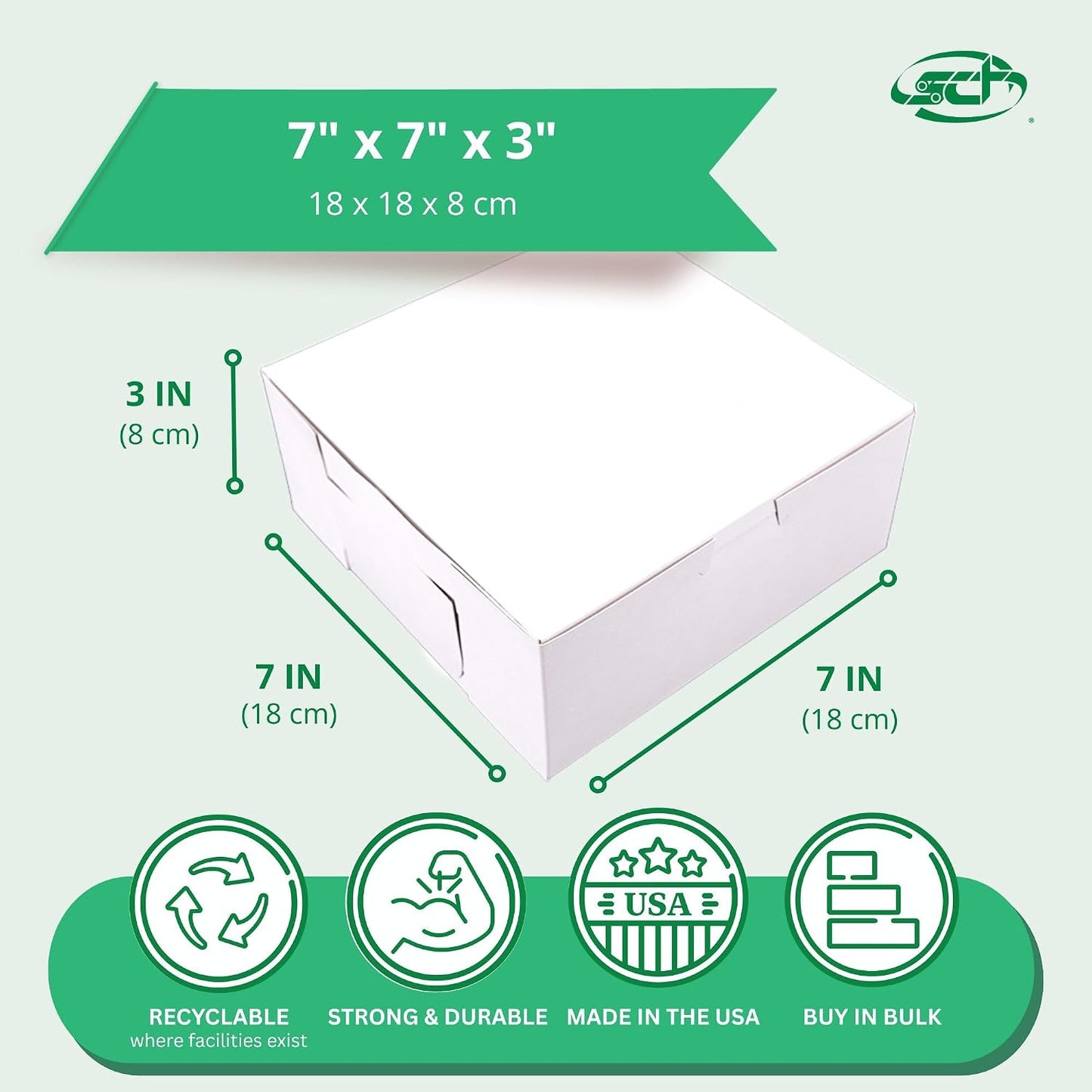Caja cartón papel estraza 7x7x3pulg 250uds