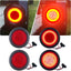 Luces traseras LED redondas 4" con halo 64 LEDs 12V