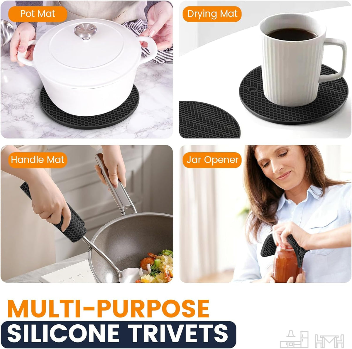 Almohadillas silicona antideslizantes multiusos cocina