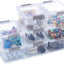 Contenedores plástico 1.3qt apilable 8 pzas blanco