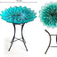 Bebedero pájaros vidrio 15pulg soporte metal