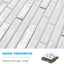Azulejo vidrio salpicaduras 5 hojas metro cocina pared baño