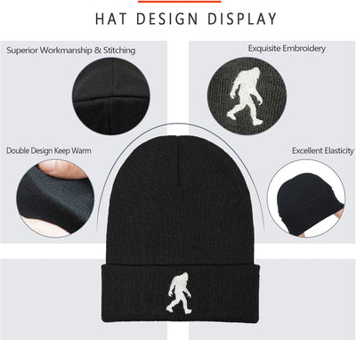 Sombrero de invierno Bigfoot con calavera para hombre