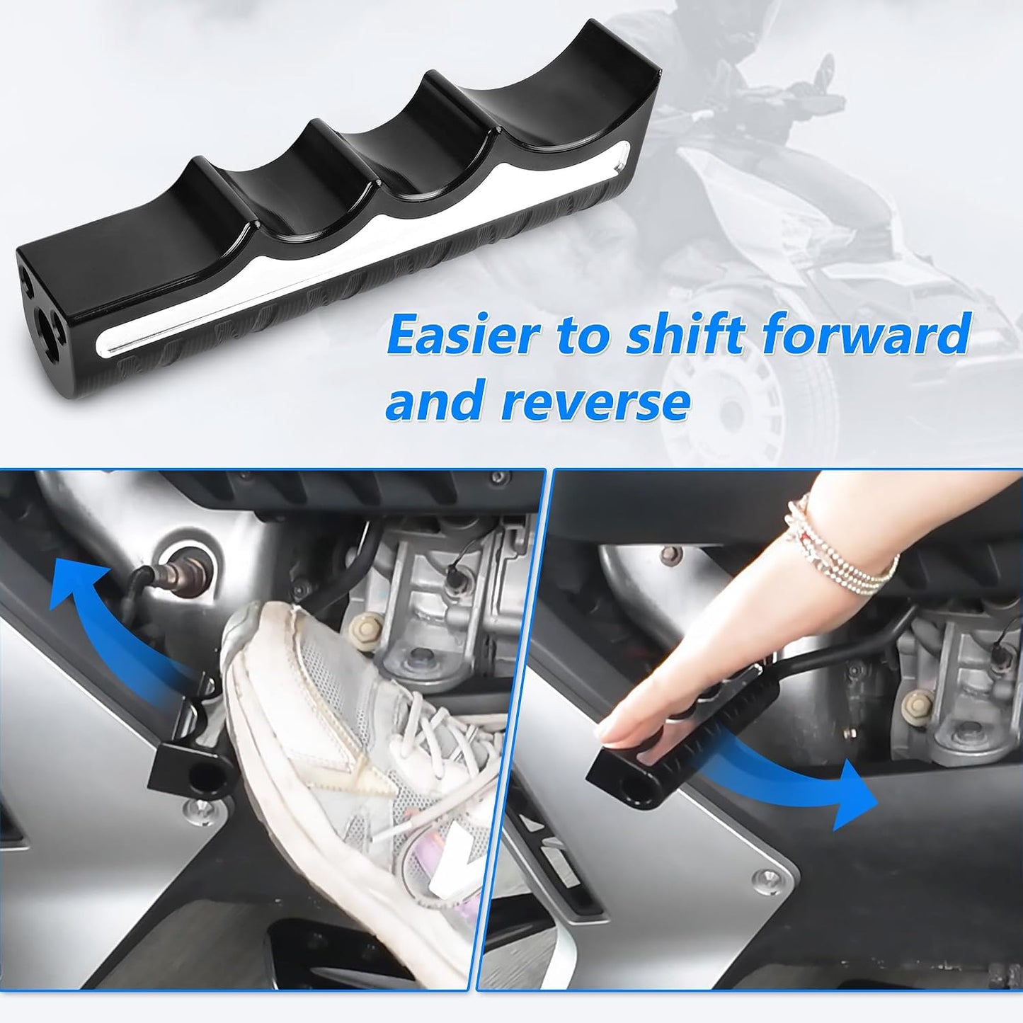Extensor palanca cambios aluminio Can-Am Ryker 600/900 negro
