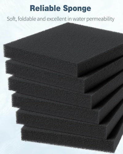 Almohadilla filtro acuario ML350 12 pzas 16x14x2cm