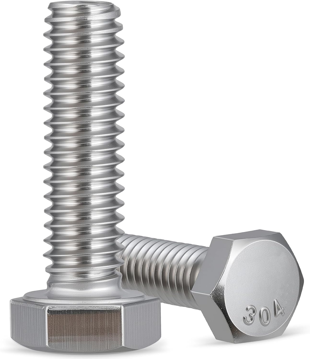 20 Pzas Tornillos Hex 1/4-20 x 2-1/2 Acero Inox 304