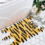 Alfombra baño forma tigre antideslizante 19x35pulg
