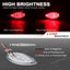 Luces traseras 35 LED rojo bisel cromado 12V para remolque