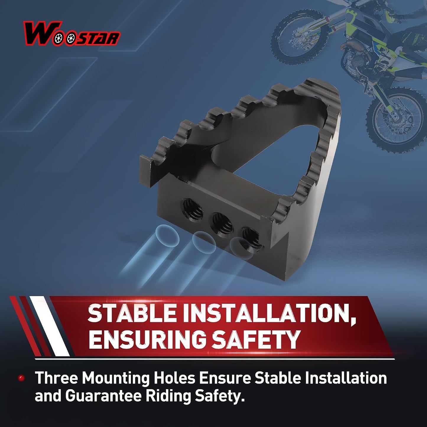 Reposapiés ancho aluminio CNC para motocicleta Yaxiang Zuma