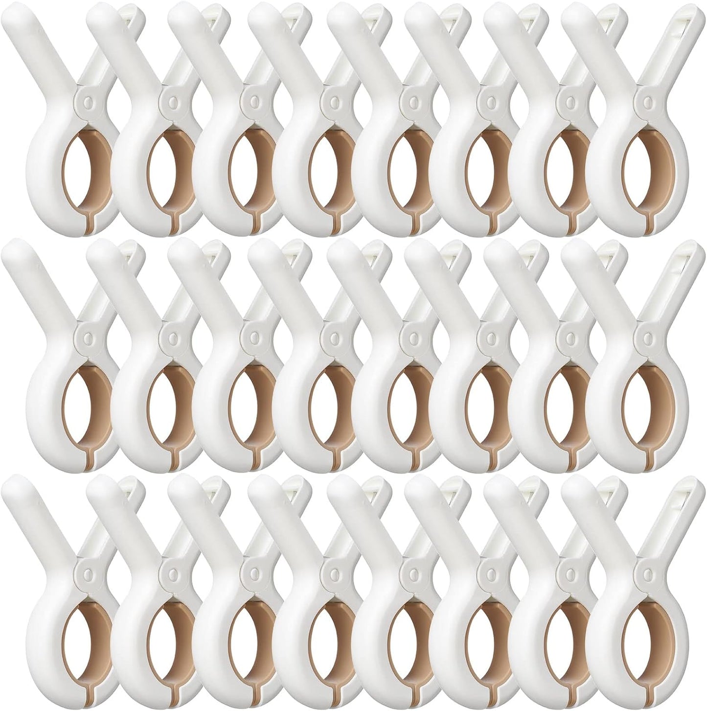24 Pinzas Ropa Plástico Resistentes para Toallas y Ropa