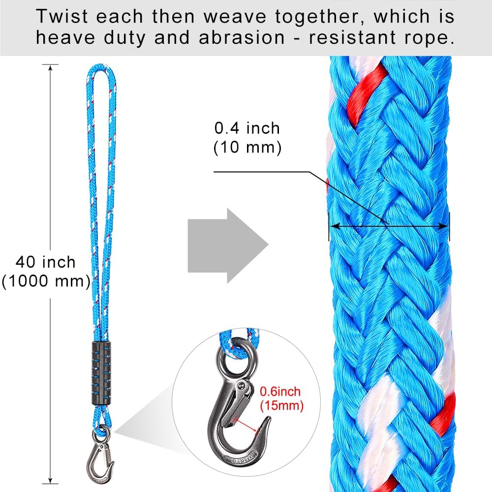 2 Cuerdas para Columpio de Árbol 39" Gancho Resistente
