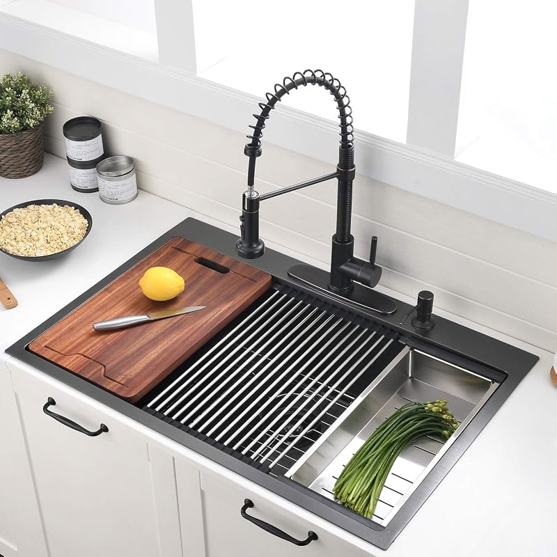 Fregadero empotrable acero inox 33x22pulg calibre 16