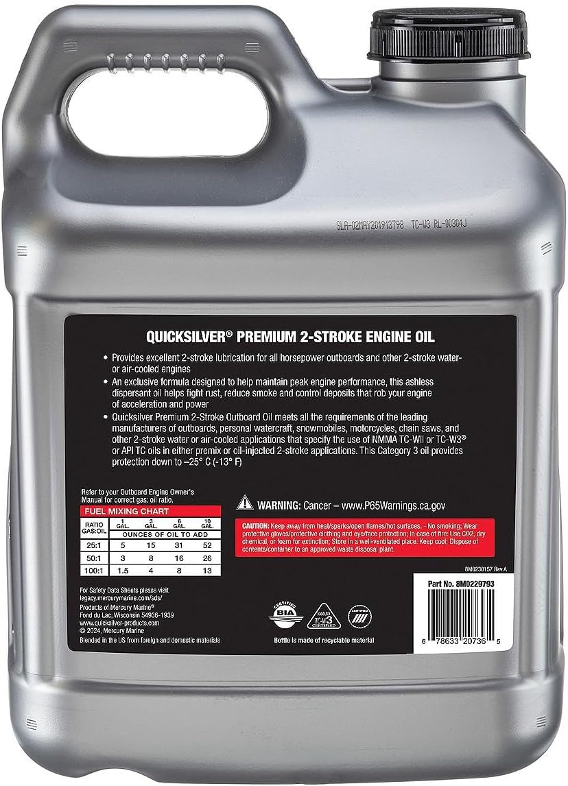 Aceite motor 2 tiempos premium 2.5gal