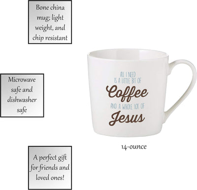 Taza café porcelana blanca inspiradora 14oz set 2