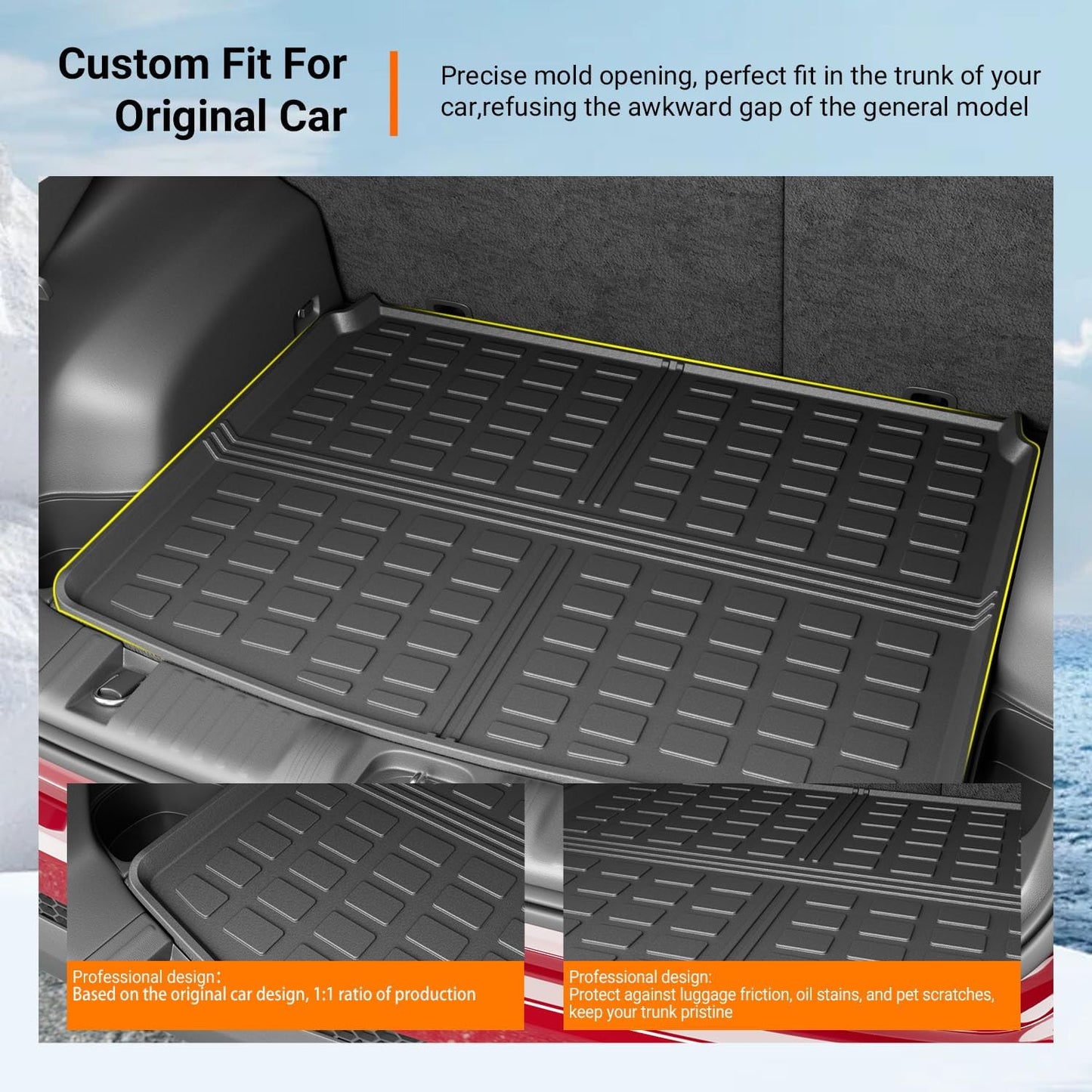 Tapete carga Jeep Compass 17-25 forro maletero trasero