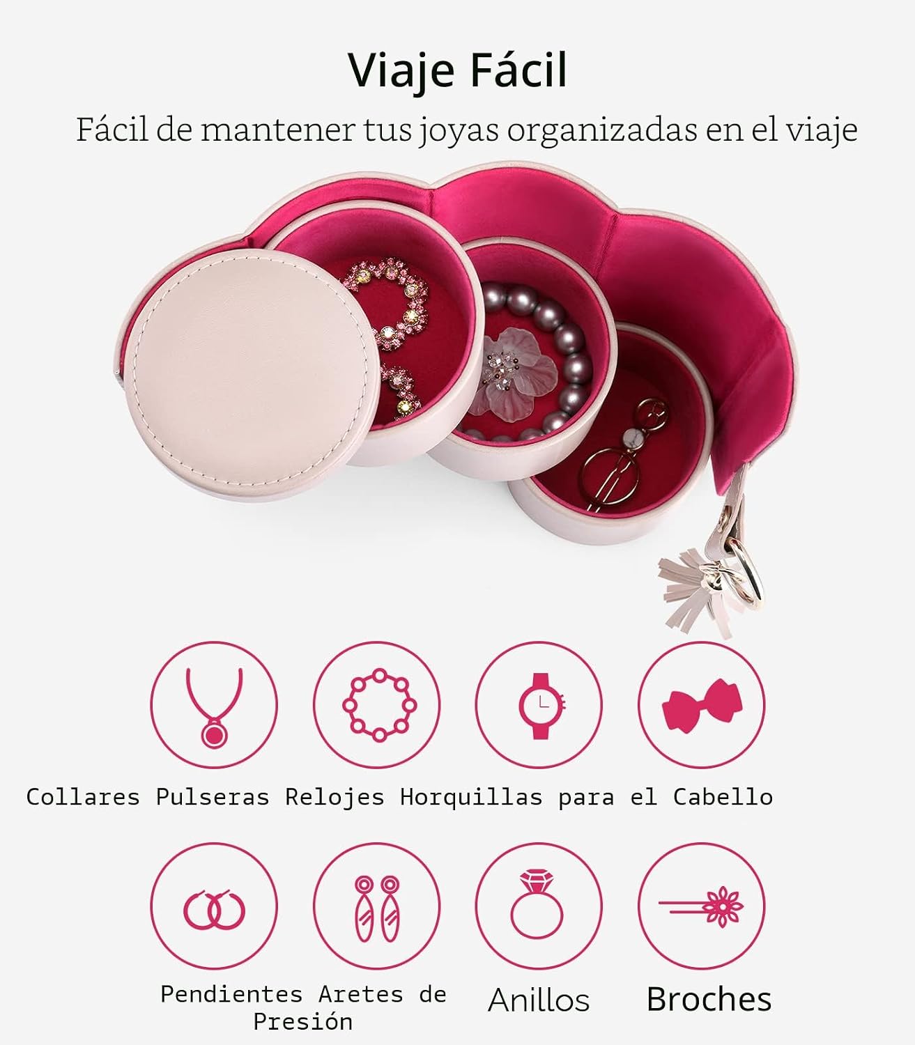 Joyero pequeño para accesorios de viaje