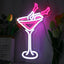 Letrero neón rosa USB para bar casa club