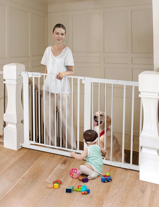 Puerta bebé escaleras ajustable 75-131cm con cierre