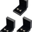 Caja gemelos piel sintética 3 Uds color negro