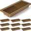 10 Rejillas Ventilación Piso 4x12" Acero Ajustable