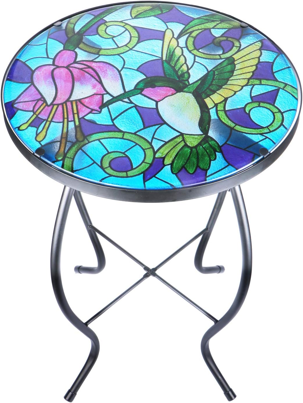 Mesa auxiliar mosaico para patio y balcón