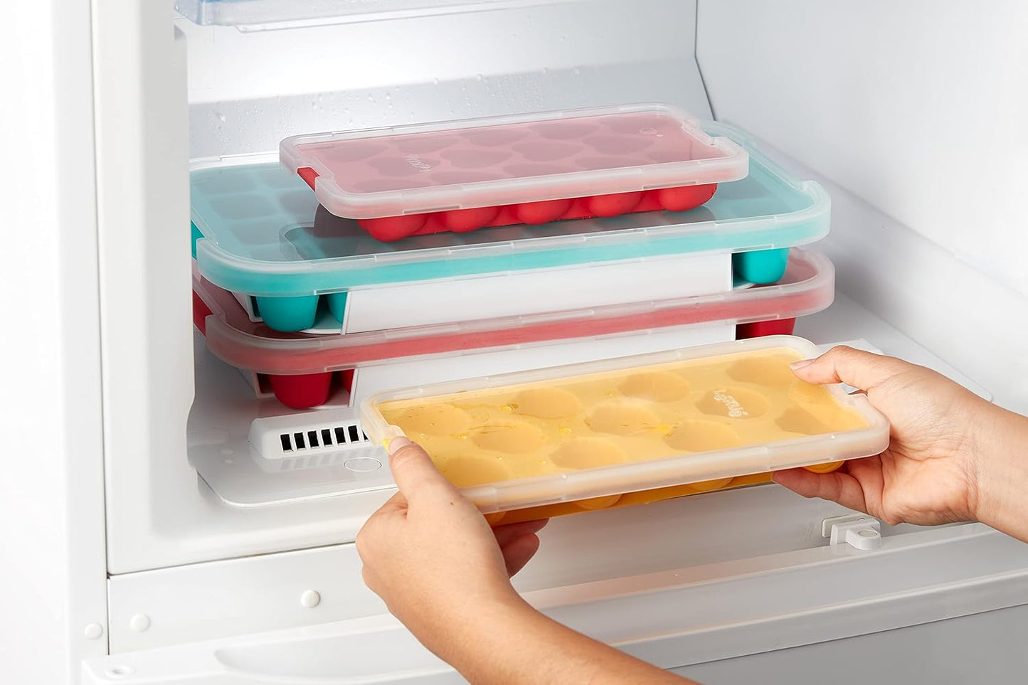 Bandeja hielo industrial color rojo
