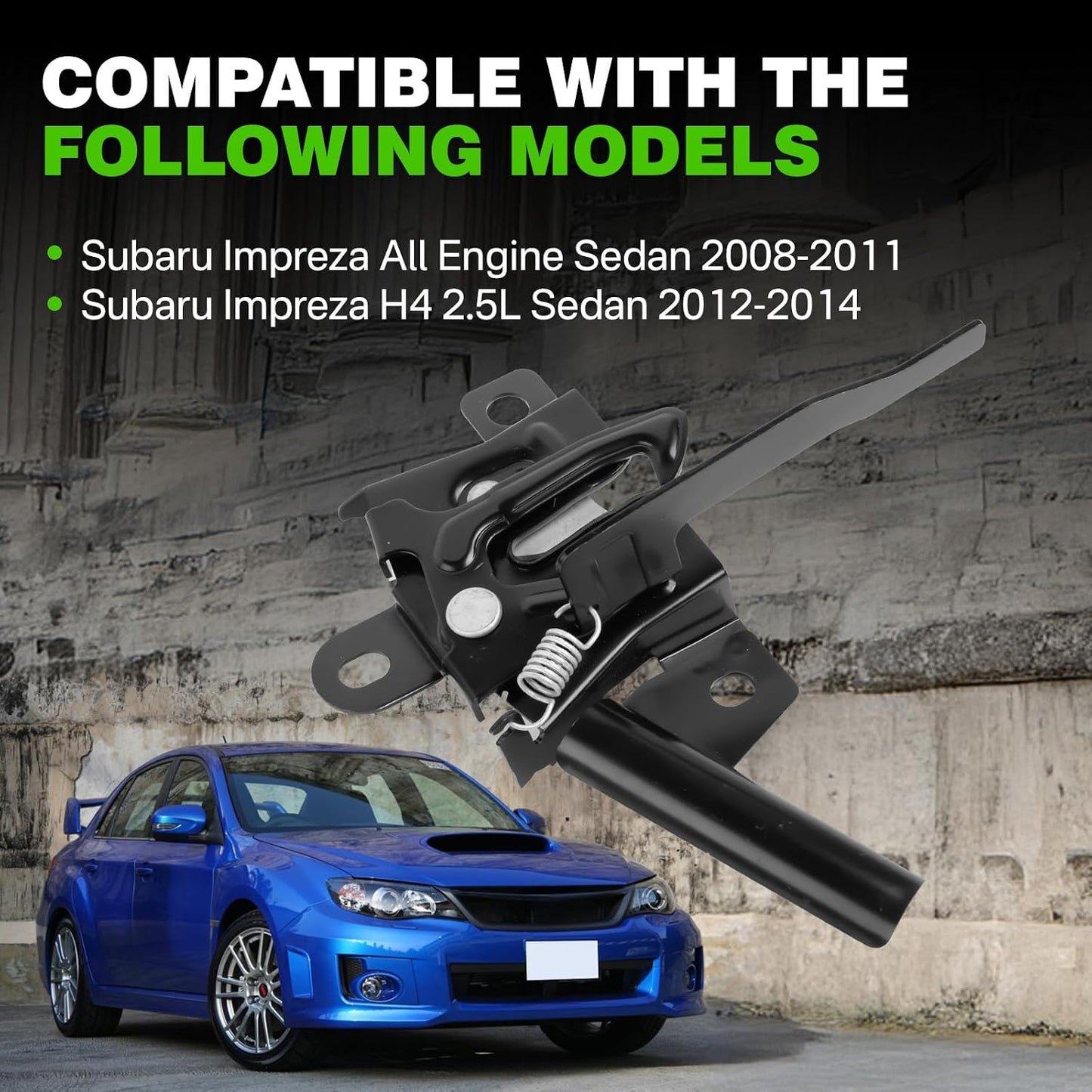 Conjunto pestillo capó Subaru Impreza STI WRX 2.5L H4