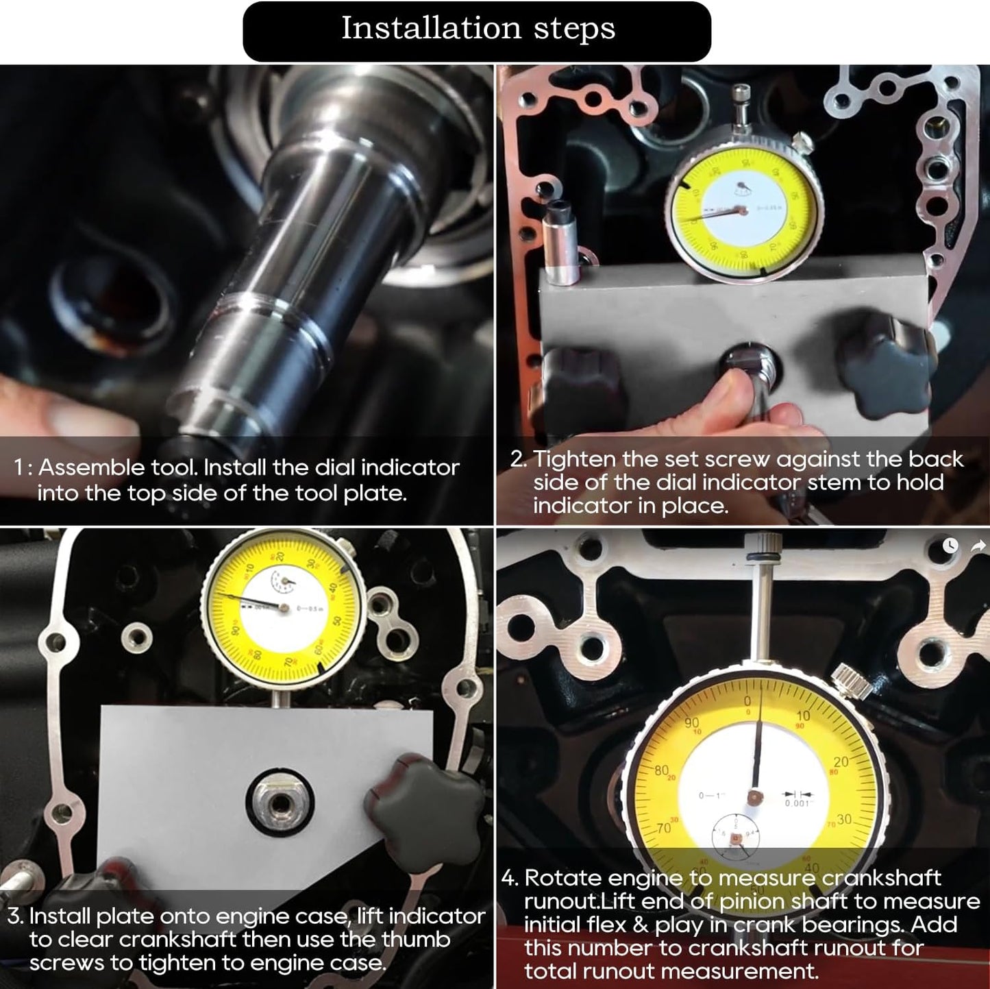 Herramienta medir manivela Harley Twin Cam e Evolution
