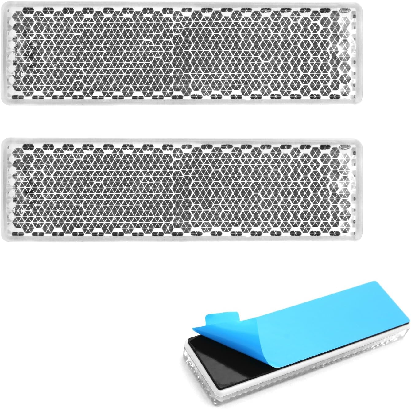 Reflector adhesivo rectangular para camión autobús 2.99x0.87pulg