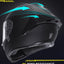 Casco integral motocicleta alerón diseño aerodinámico unisex