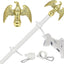 Mástil bandera 6ft acero inox soporte exterior 3x5 blanca