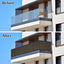 Pantalla privacidad balcón 3x16ft UV resistente Mocha