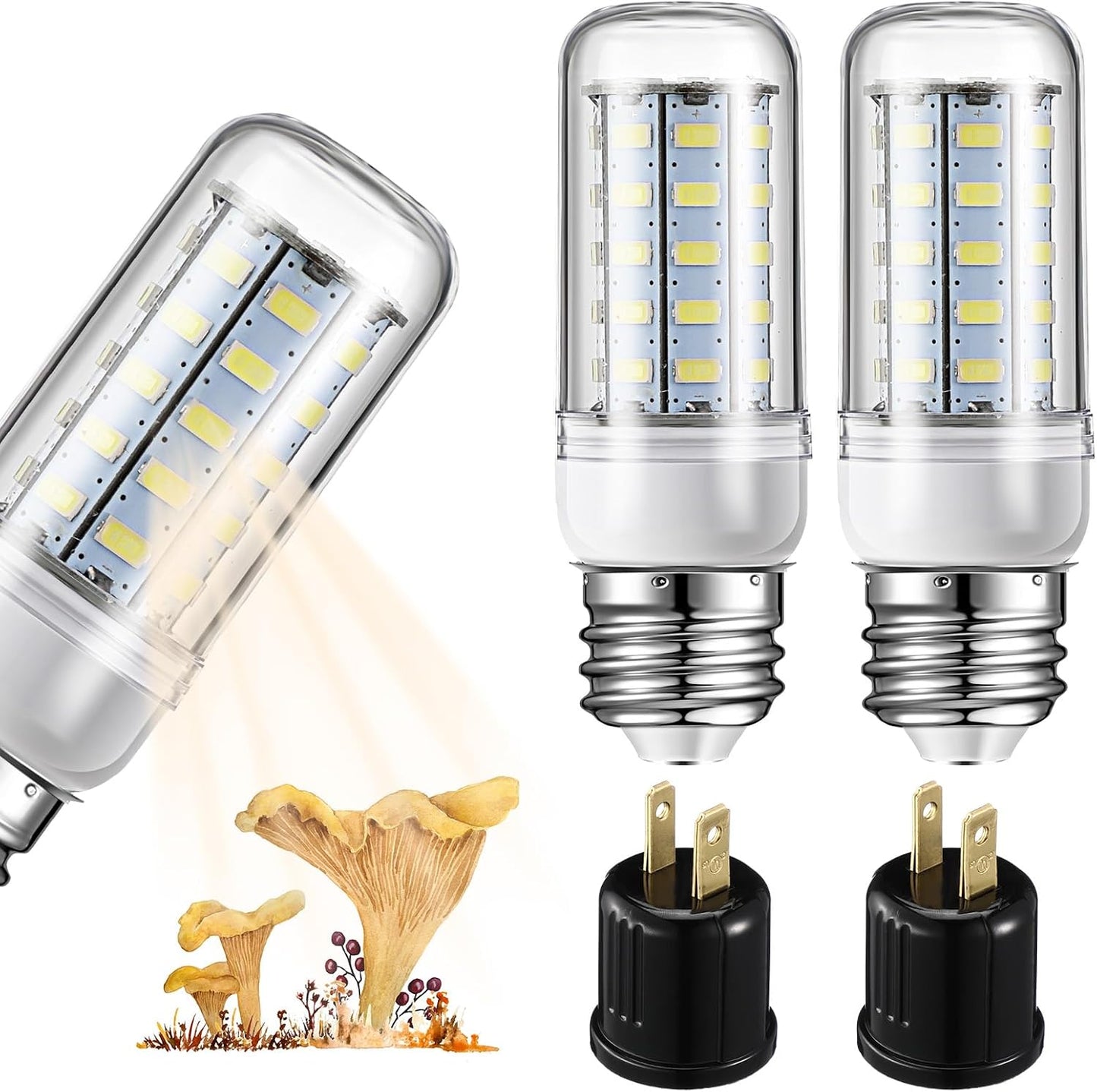 2 Juegos Luces Cultivo Hongos E26 48 LED