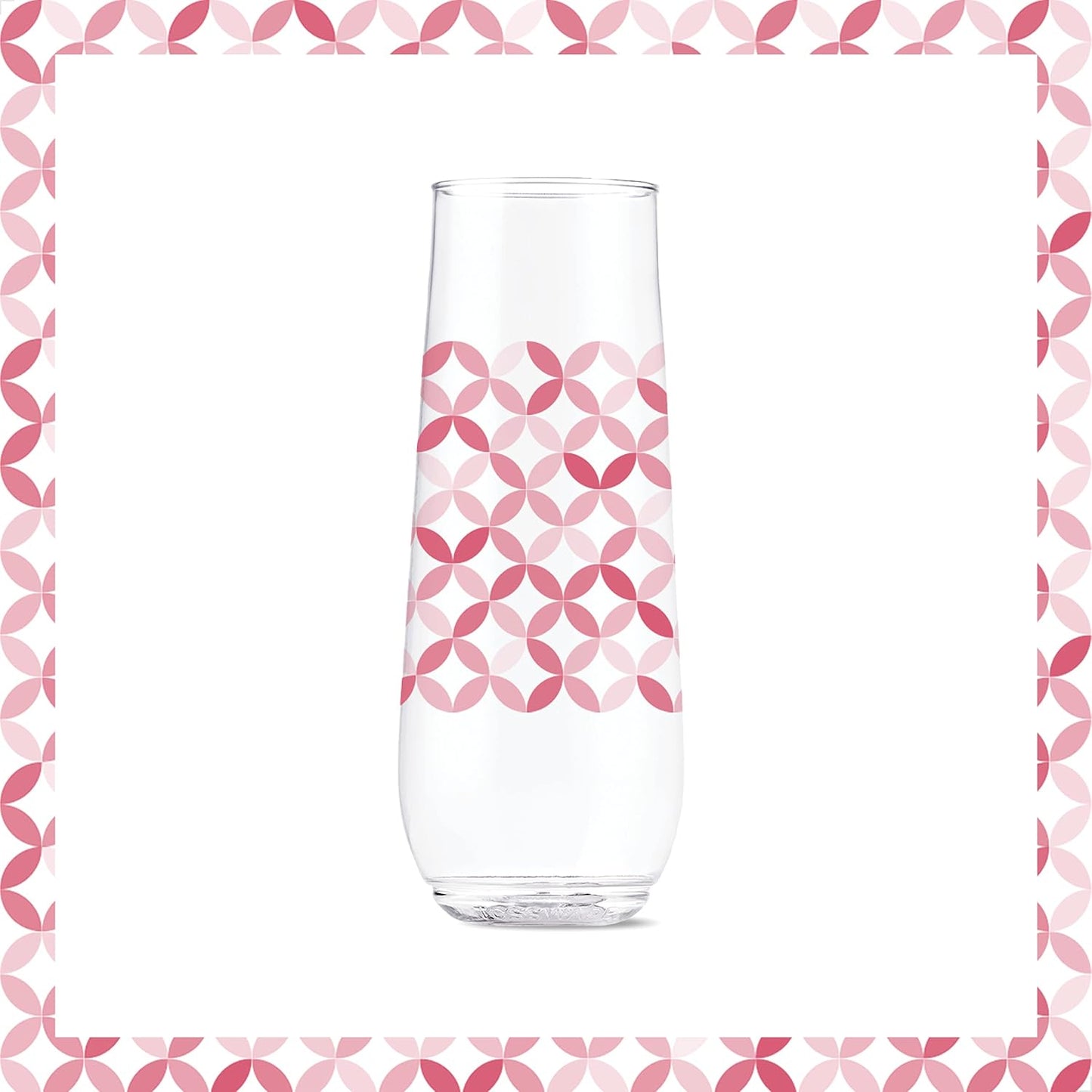 Set 6 Copas Champán Flauta 9oz Plástico Transparente